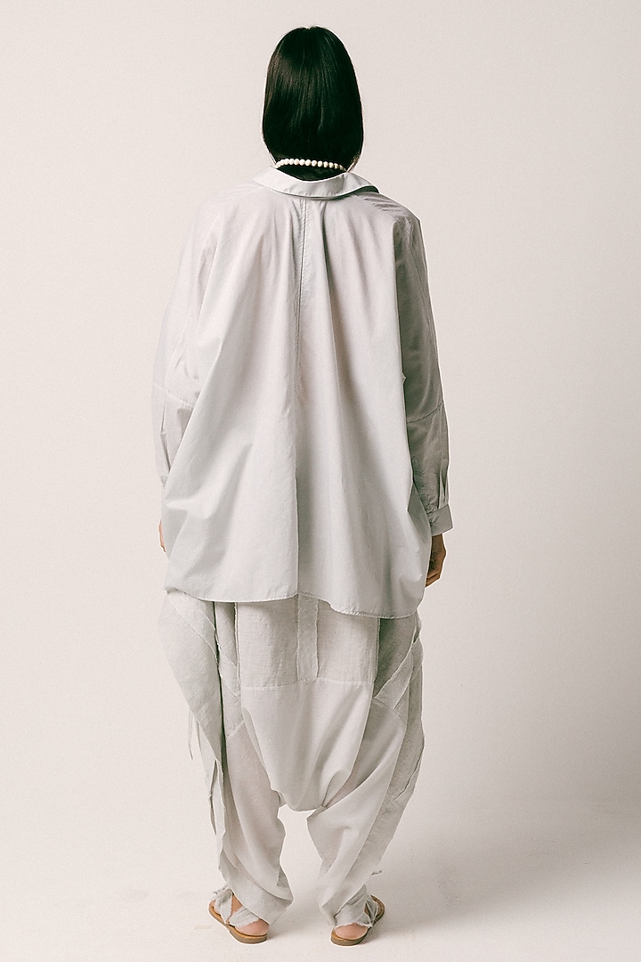 Mint Green Linen Dhoti Set by ITUVANA at Pernia's Pop Up Shop