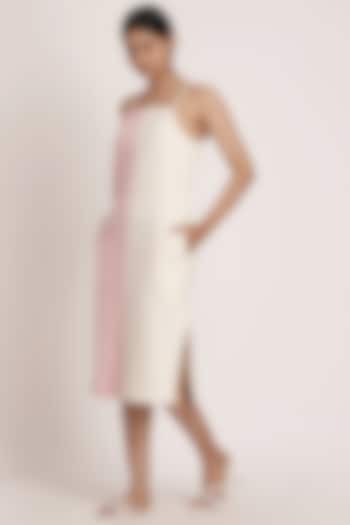 Blush Pink Color Blocking Slip Dress by ITYA