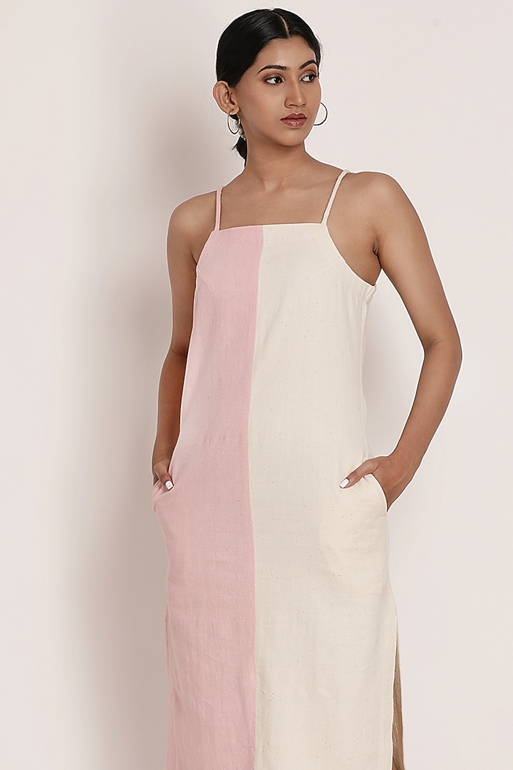 Blush Pink Color Blocking Slip Summer Dress by ITYA at Pernia's Pop Up Shop
