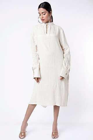 Cream Khadi Dress by ITYA