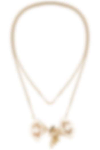 Gold Finish Sash Pendant Necklace by Itrana By Sonal Gupta