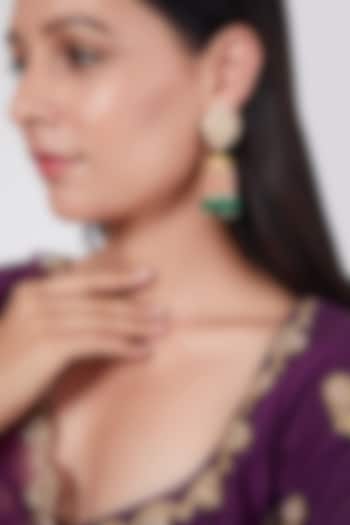 Gold Plated Pearl & Bead Earrings In Sterling Silver by IVORINE at Pernia's Pop Up Shop