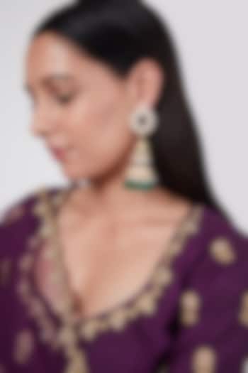 Gold Plated Blue Sapphire Earrings In Sterling Silver by IVORINE at Pernia's Pop Up Shop