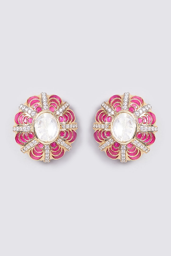 Gold Plated Handcrafted Earrings In Sterling Silver by IVORINE at Pernia's Pop Up Shop