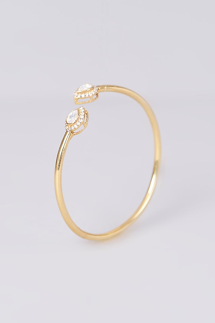 Gold Plated Handcrafted Bangle In Sterling Silver by IVORINE at Pernia's Pop Up Shop