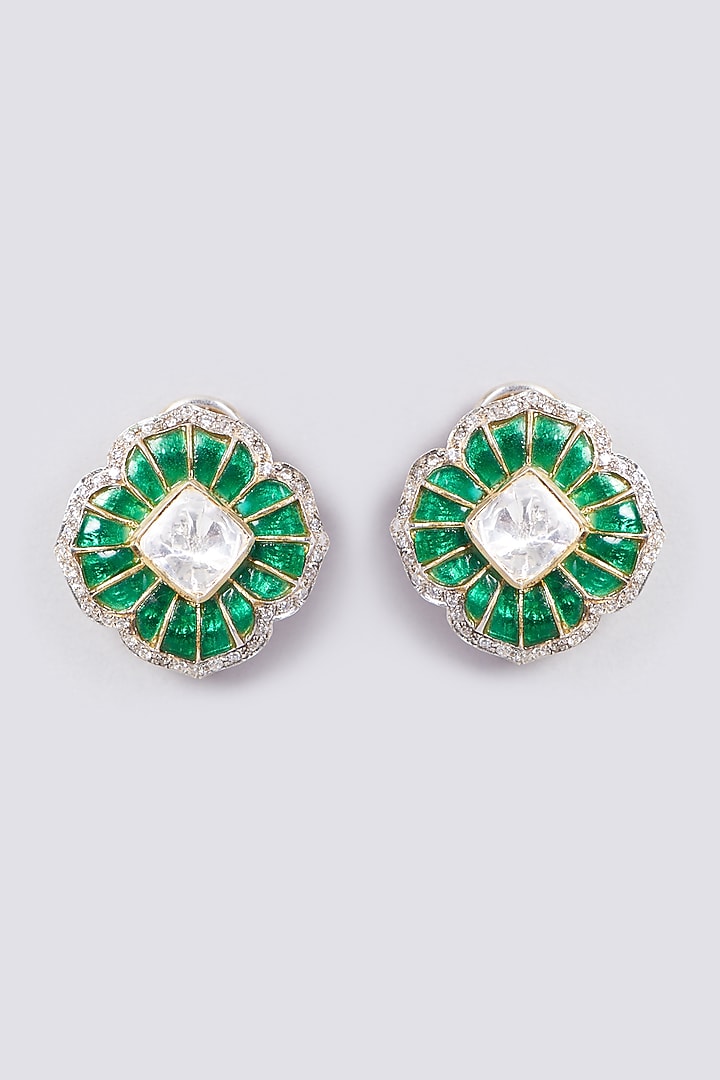 Gold Plated Handcrafted Geometric Earrings In Sterling Silver by IVORINE at Pernia's Pop Up Shop