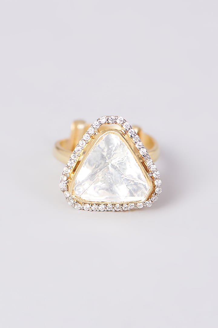 Gold Plated Handcrafted Ring In Sterling Silver by IVORINE at Pernia's Pop Up Shop