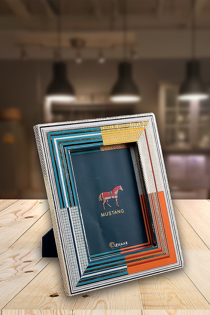 Mustang Printed Multi-Colored Mdf Wood Photoframe by IZZHAAR