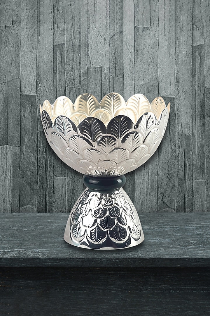 Silver Plated Brass Vintage  Nakashi Fruit Bowl by IZZHAAR at Pernia's Pop Up Shop