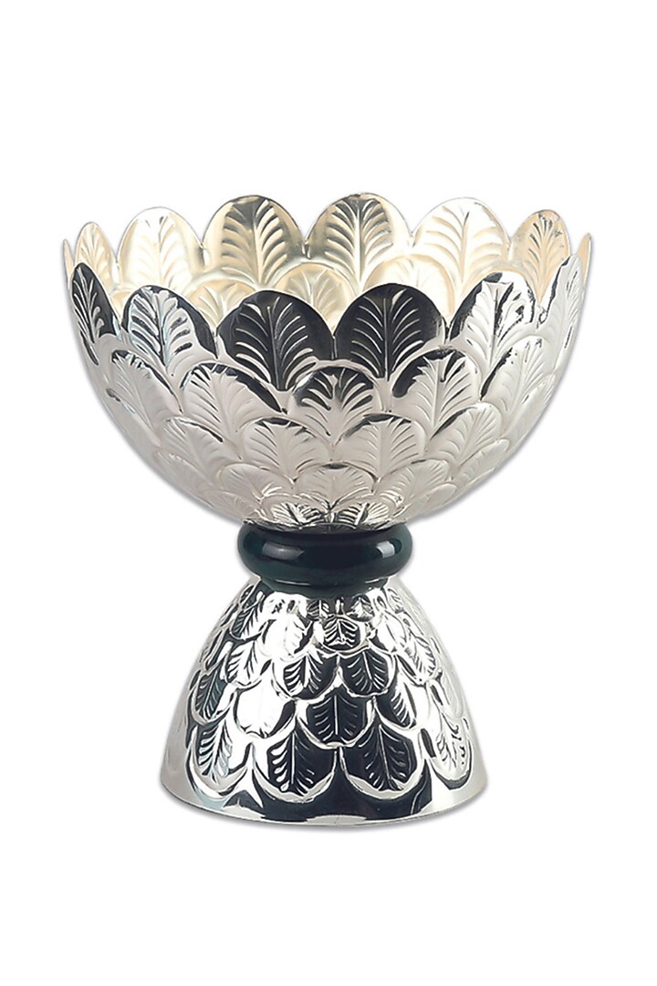 Silver Plated Brass Vintage Nakashi Fruit Bowl by IZZHAAR at Pernia's Pop Up Shop