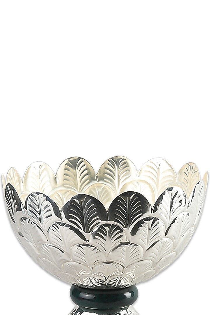 Silver Plated Brass Vintage Nakashi Fruit Bowl by IZZHAAR at Pernia's Pop Up Shop