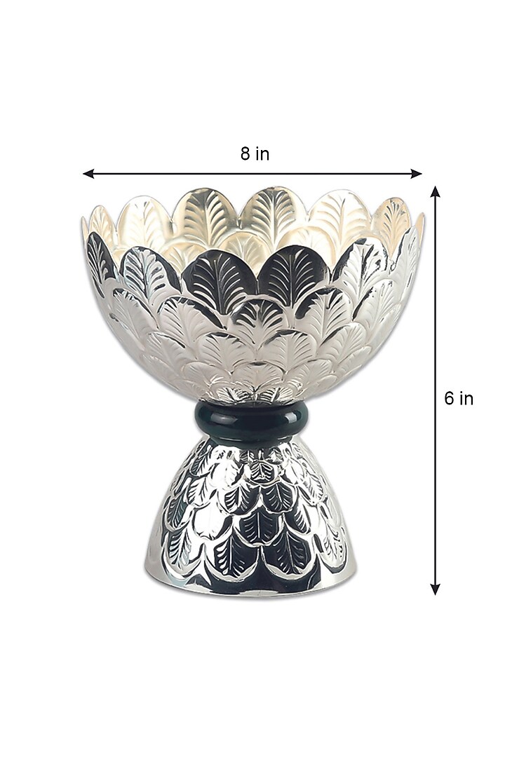 Silver Plated Brass Vintage Nakashi Fruit Bowl by IZZHAAR at Pernia's Pop Up Shop