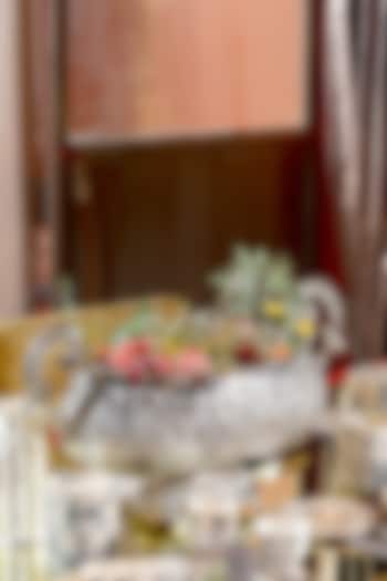 Silver Plated Brass Vintage Argentor Fruit Bowl by IZZHAAR at Pernia's Pop Up Shop