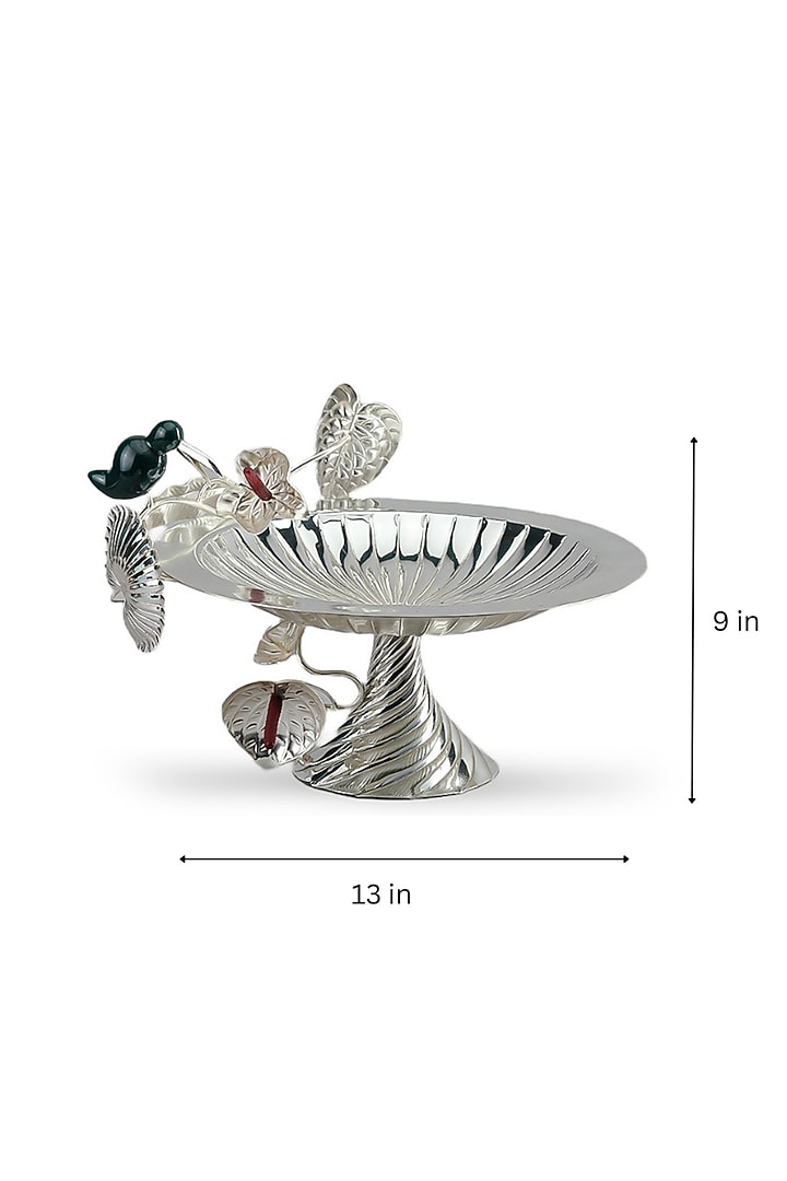 Silver Plated Brass Vintage Hummingbird Fruit Bowl by IZZHAAR at Pernia's Pop Up Shop