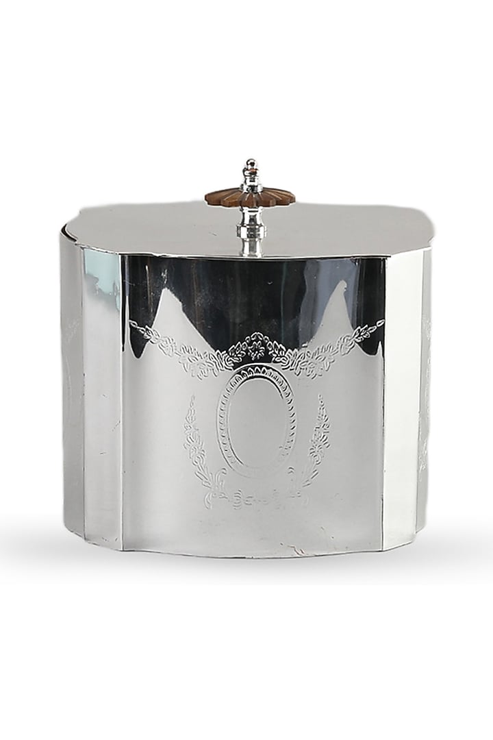 Silver Plated Brass Vintage Decor Storage Jar by IZZHAAR at Pernia's Pop Up Shop