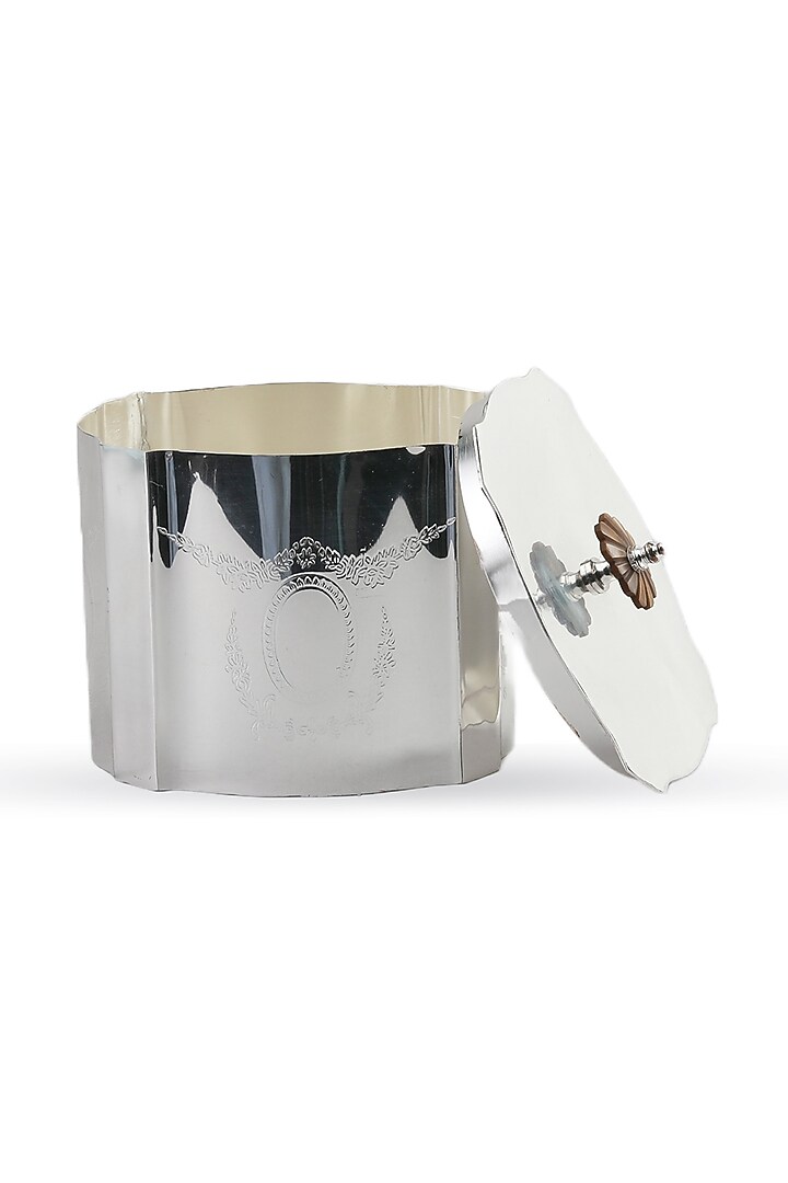 Silver Plated Brass Vintage Decor Storage Jar by IZZHAAR at Pernia's Pop Up Shop
