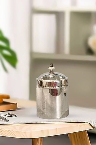 Silver Plated Brass Jar by IZZHAAR
