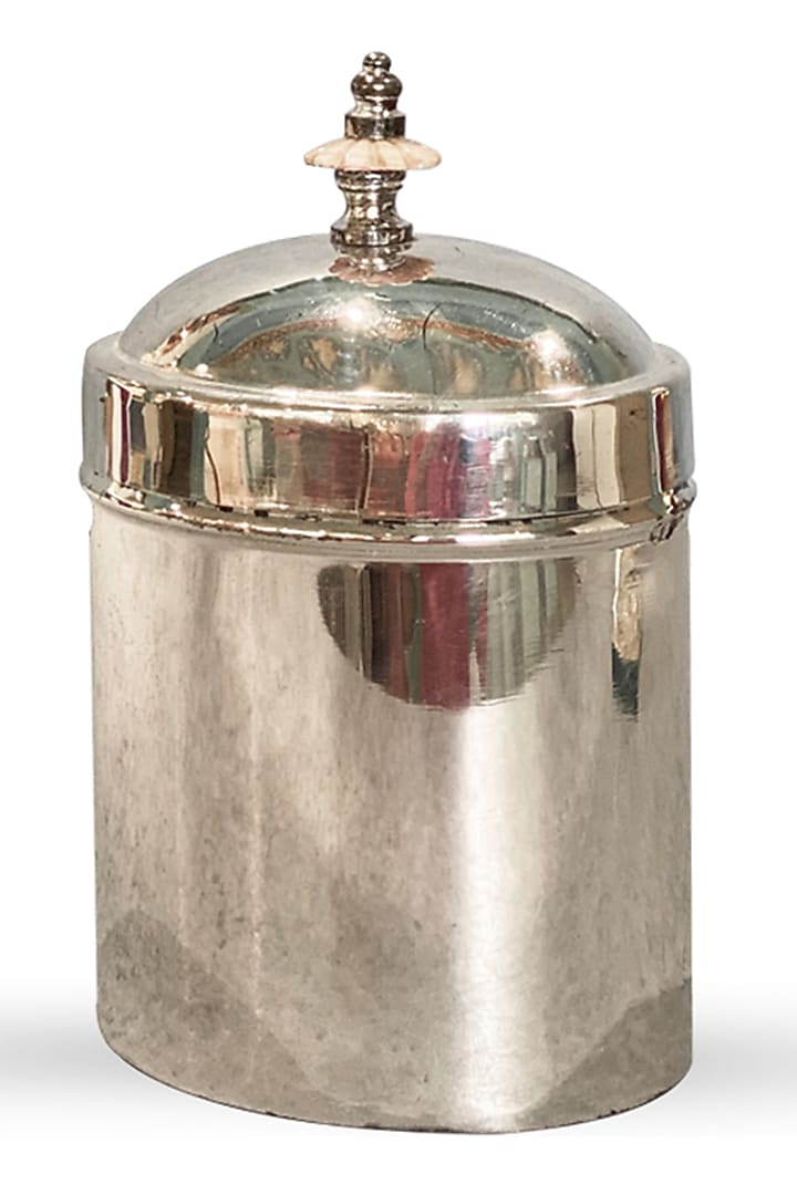 Silver Plated Brass Jar by IZZHAAR at Pernia's Pop Up Shop