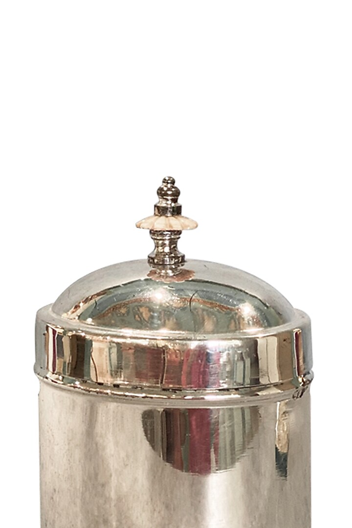 Silver Plated Brass Jar by IZZHAAR at Pernia's Pop Up Shop