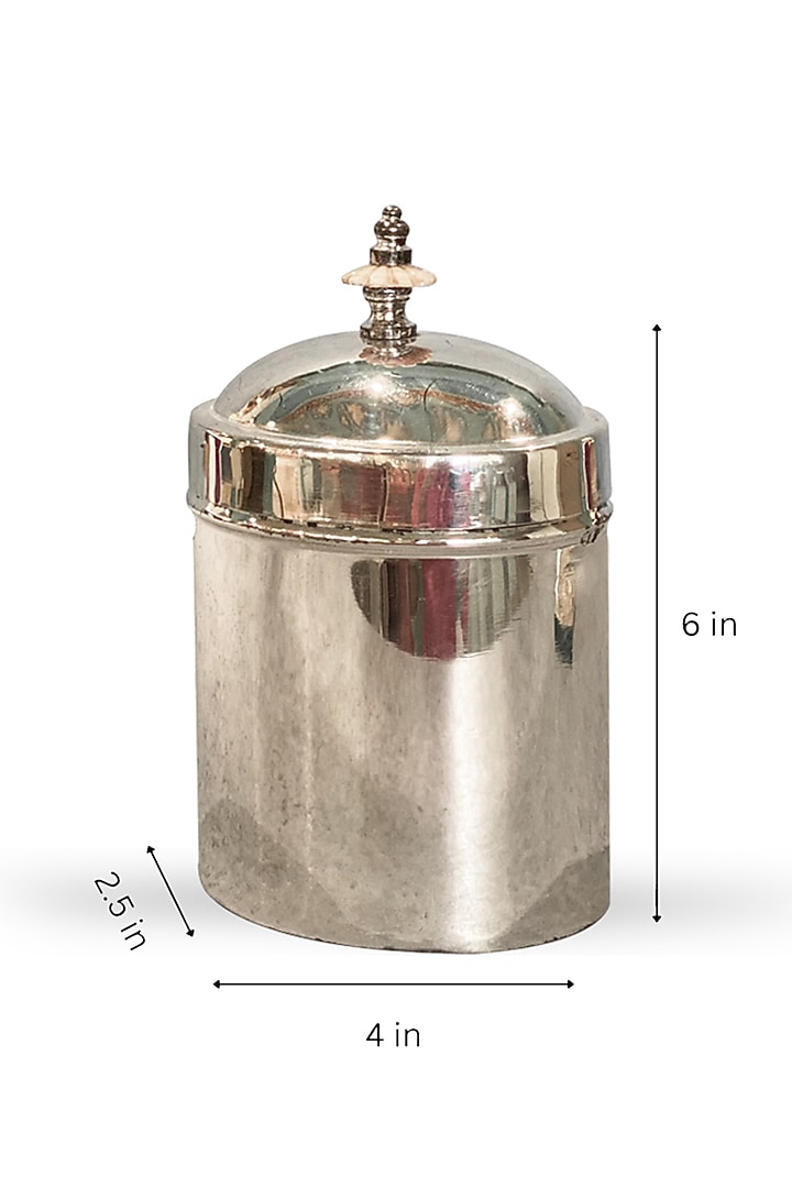 Silver Plated Brass Jar by IZZHAAR at Pernia's Pop Up Shop