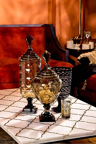 Smokey Brown Glass Vase by IZZHAAR