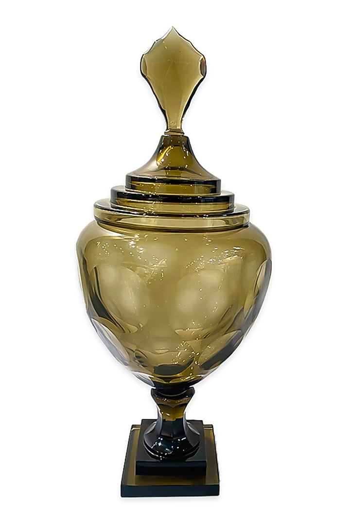 Smokey Brown Glass Vase by IZZHAAR at Pernia's Pop Up Shop