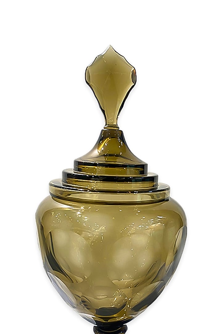 Smokey Brown Glass Vase by IZZHAAR at Pernia's Pop Up Shop