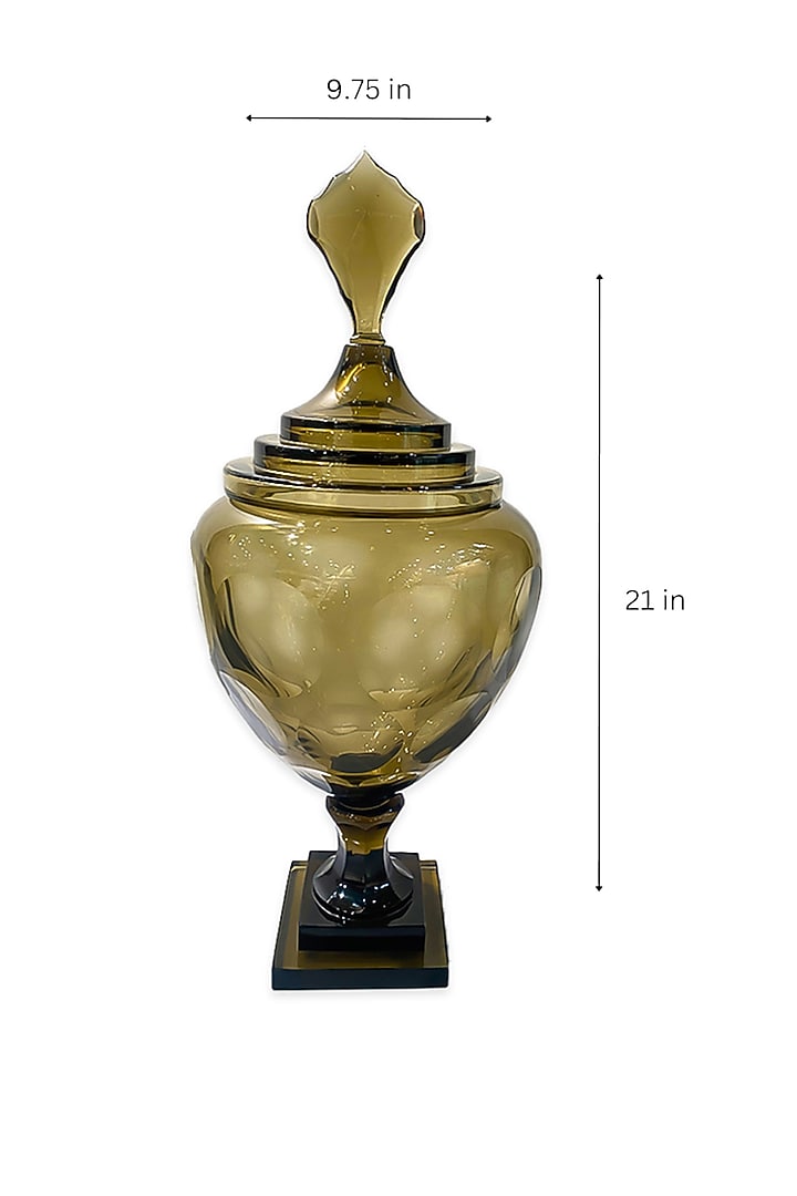 Smokey Brown Glass Vase by IZZHAAR at Pernia's Pop Up Shop