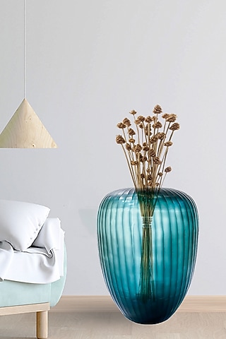Midnight Snow Glass Vase by IZZHAAR
