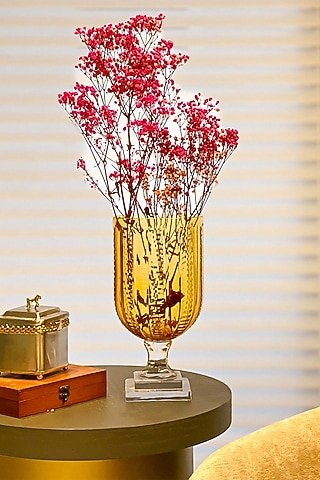 Gold Snow Glass Vase  by IZZHAAR