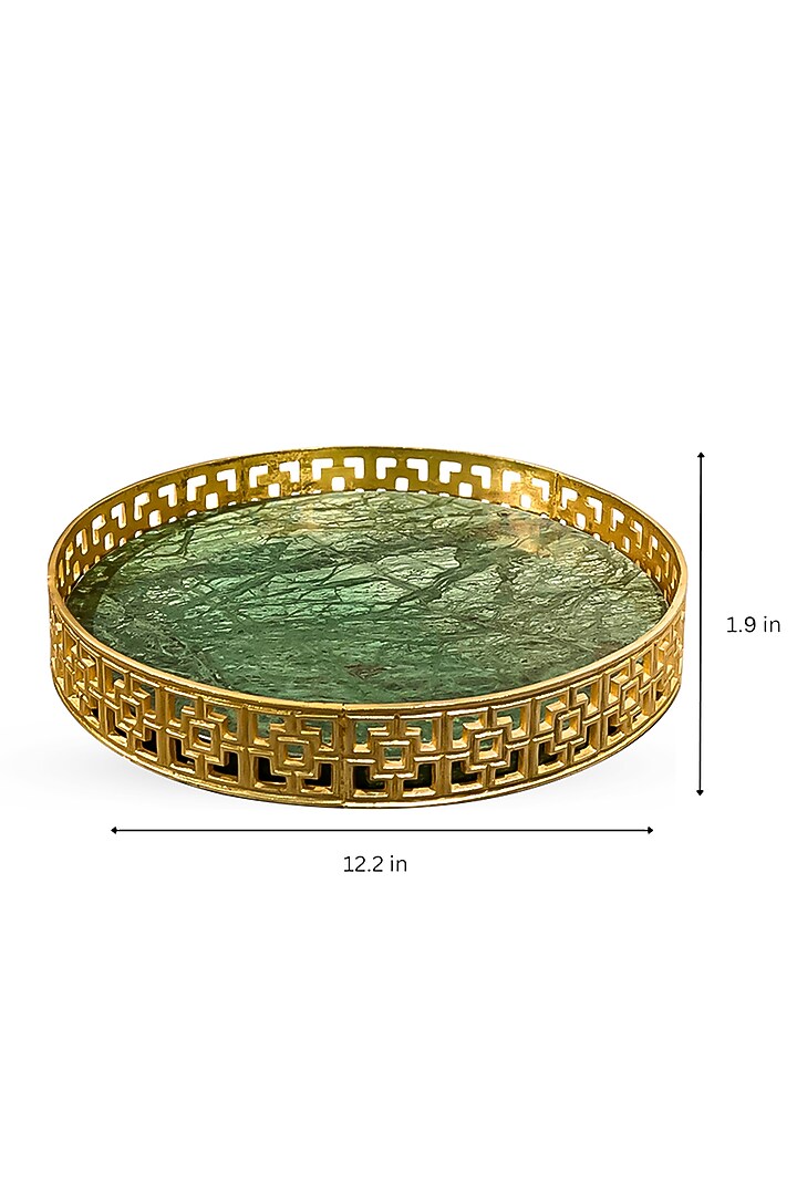 Green Garnet Marble Serving Tray by IZZHAAR at Pernia's Pop Up Shop