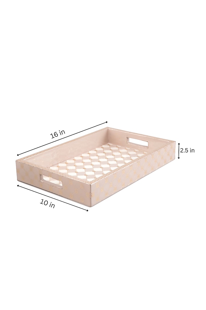 Gingham Cappuccino Mdf Wood Serving Tray by IZZHAAR at Pernia's Pop Up Shop