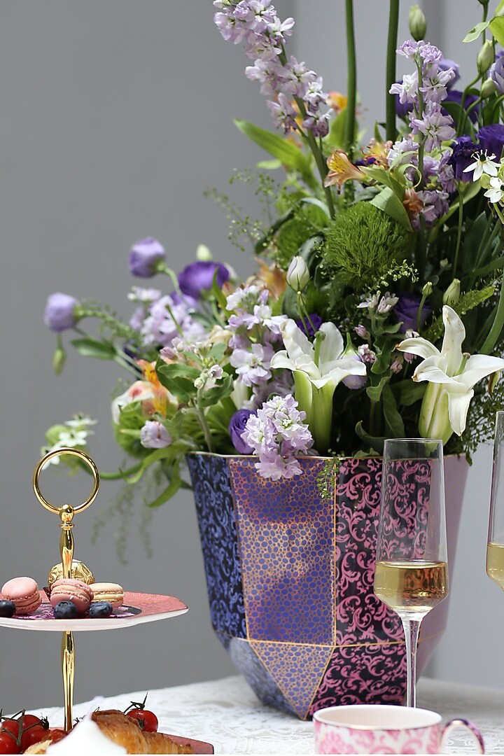 Multi-Colored Fine Bone China Vase by IZZHAAR at Pernia's Pop Up Shop