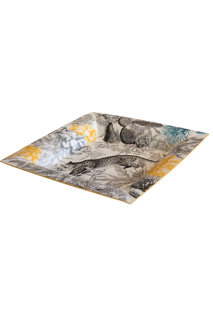 Multi-Colored Fine Bone China Platter by IZZHAAR at Pernia's Pop Up Shop