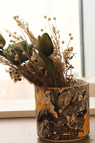Multi-Colored Fine Bone China Planter by IZZHAAR