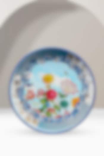 Sky Blue & Yellow MDF Wood Santorini Serving Tray by IZZHAAR at Pernia's Pop Up Shop