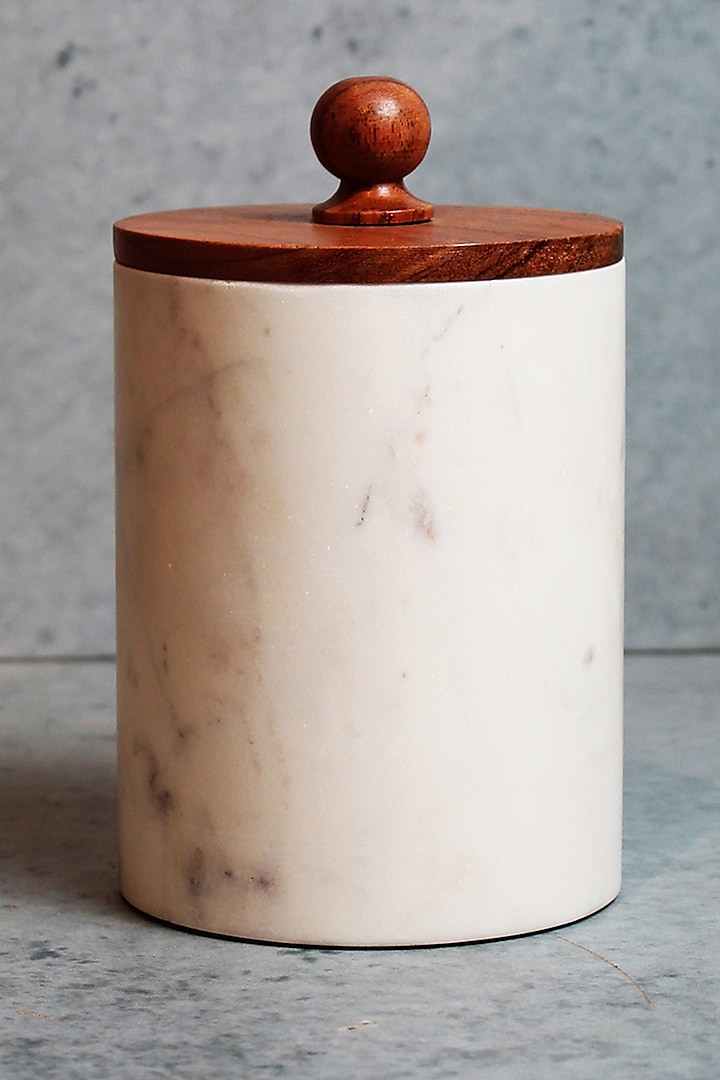 Snow Forest White Marble Storage Box & Jar  by IZZHAAR