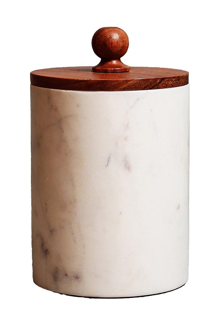 Snow Forest White Marble Storage Box & Jar by IZZHAAR at Pernia's Pop Up Shop