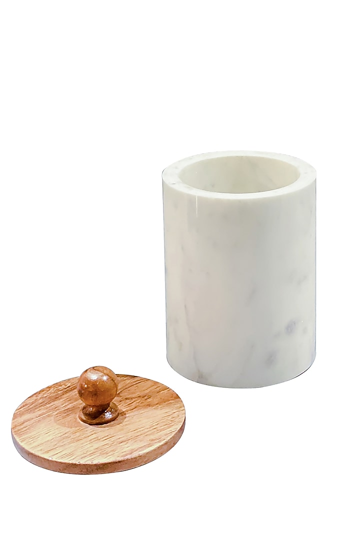 Snow Forest White Marble Storage Box & Jar by IZZHAAR at Pernia's Pop Up Shop