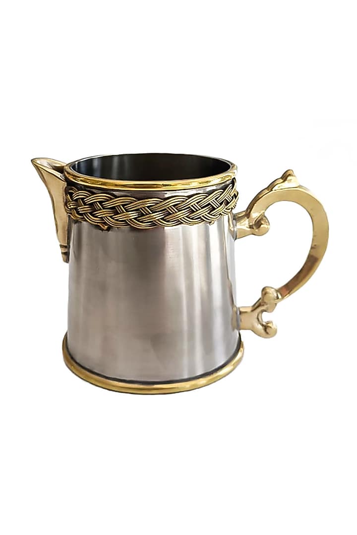 Mustang Silver Brass & Stainless Steel Tea Set by IZZHAAR at Pernia's Pop Up Shop