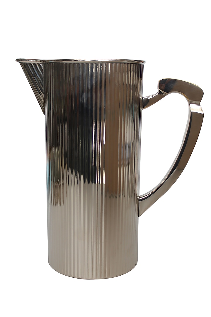 Buzzing Bistro Silver Brass & Stainless Steel Water Pitcher by IZZHAAR at Pernia's Pop Up Shop