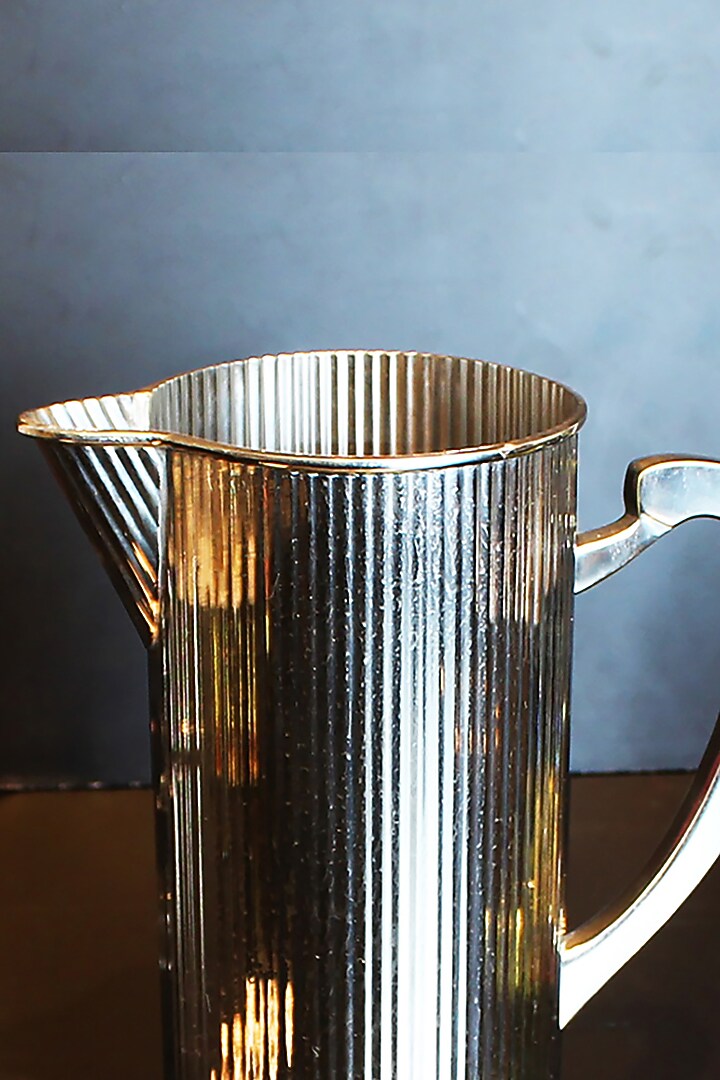 Buzzing Bistro Silver Brass & Stainless Steel Water Pitcher by IZZHAAR at Pernia's Pop Up Shop