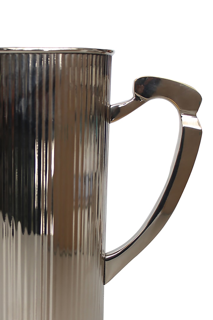 Buzzing Bistro Silver Brass & Stainless Steel Water Pitcher by IZZHAAR at Pernia's Pop Up Shop