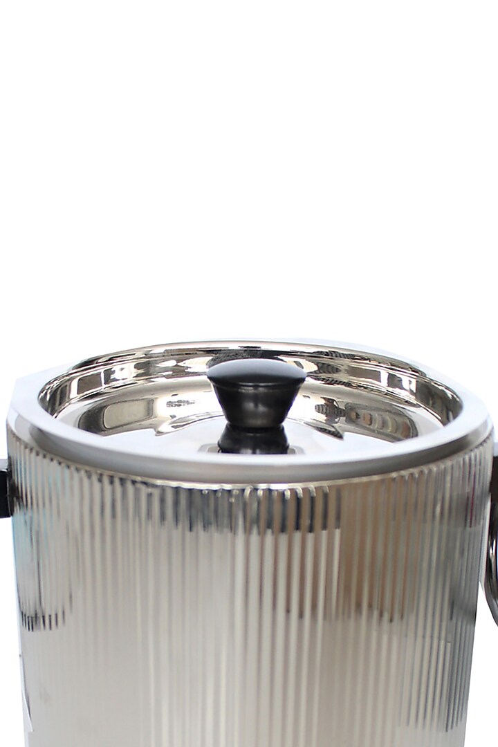 Buzzing Bistro Silver Brass & Stainless Steel Ice-Bucket by IZZHAAR at Pernia's Pop Up Shop