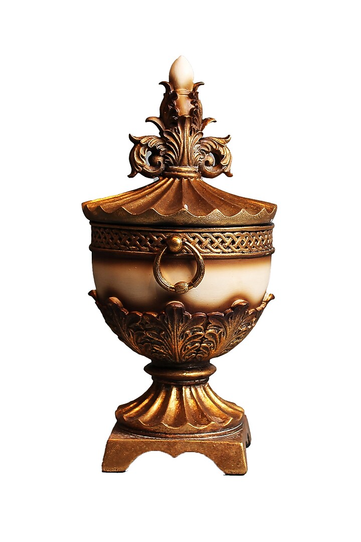 Golden Ceramic Cleopatra Storage Box by IZZHAAR at Pernia's Pop Up Shop