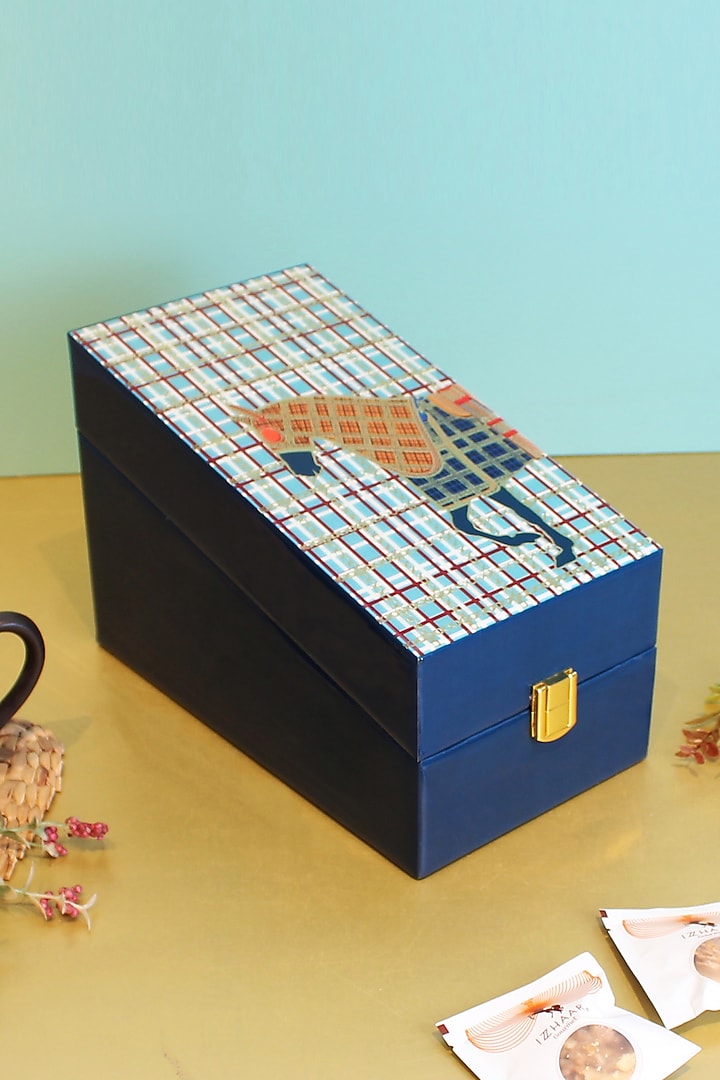 Multi-Colored MDF Wood Mustang 2.0 Printed Tea Box by IZZHAAR at Pernia's Pop Up Shop