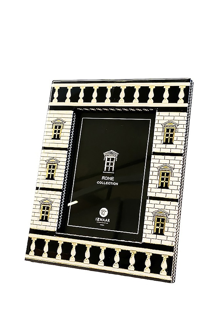 Black & White MDF Wood Roman Photo Frame by IZZHAAR at Pernia's Pop Up Shop