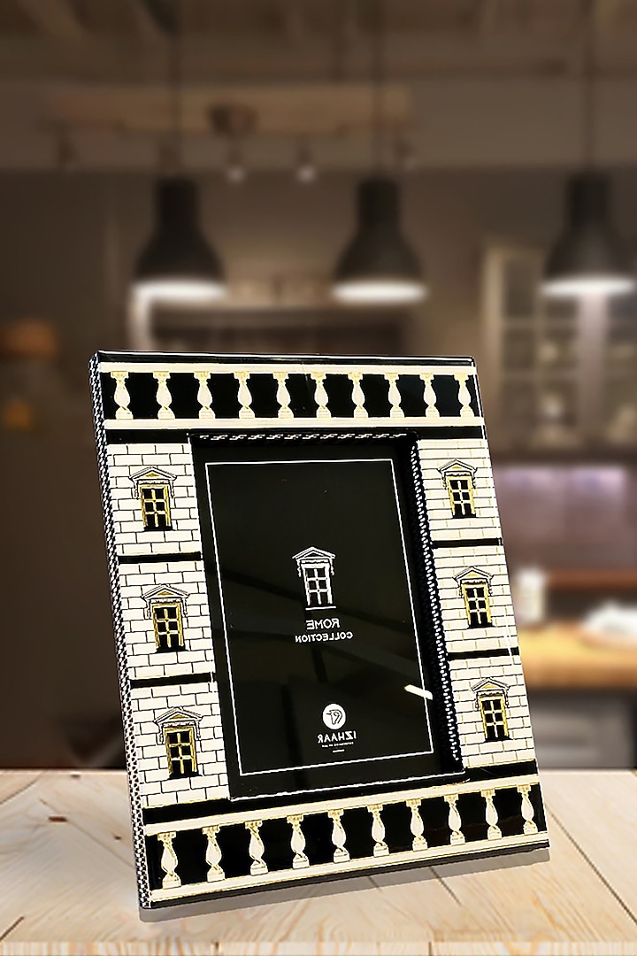 Black & White MDF Wood Roman Photo Frame by IZZHAAR at Pernia's Pop Up Shop