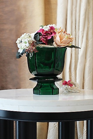 Green Opal Snow Glass Fruit Bowl  by IZZHAAR