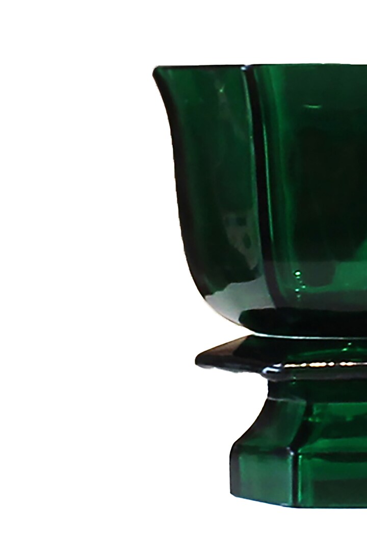 Green Opal Snow Glass Fruit Bowl  by IZZHAAR at Pernia's Pop Up Shop